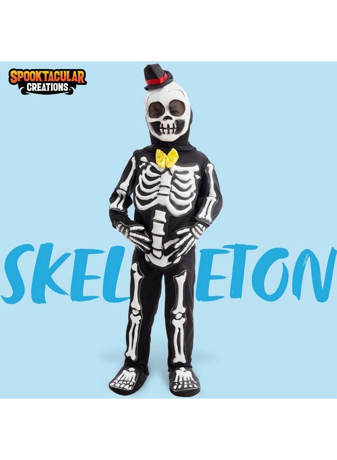 Spooktacular Creations Spooktacular Creations Glows in the Dark Skeleton Costume, Halloween Skeleton Costume, Skelebone Jumpsuit - Image 2