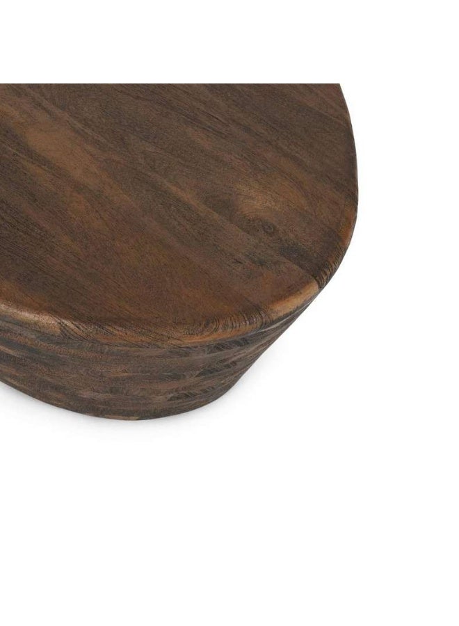 Pan Home CHADWICK COFFEE TABLE LARGE SOLID WOOD - BROWN - Image 4