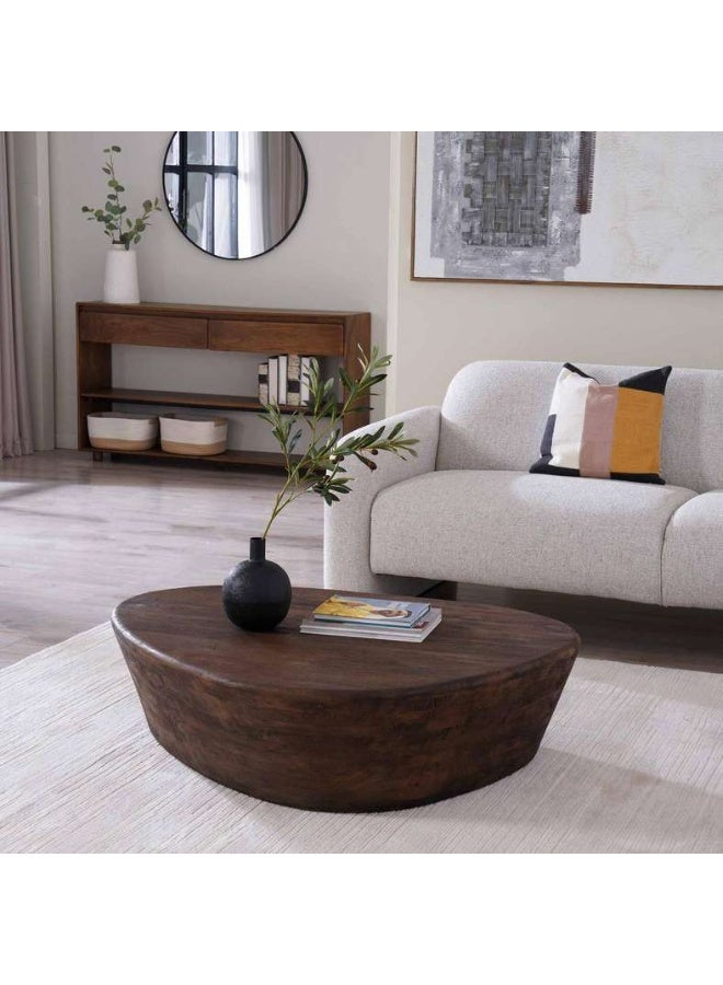 Pan Home CHADWICK COFFEE TABLE LARGE SOLID WOOD - BROWN - Image 1