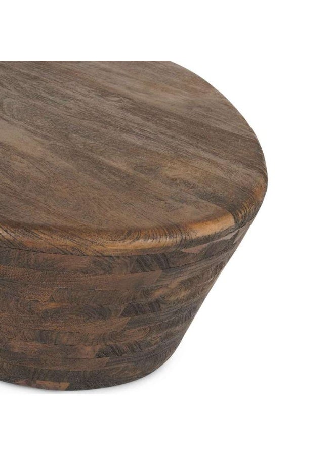 Pan Home CHADWICK COFFEE TABLE LARGE SOLID WOOD - BROWN - Image 5