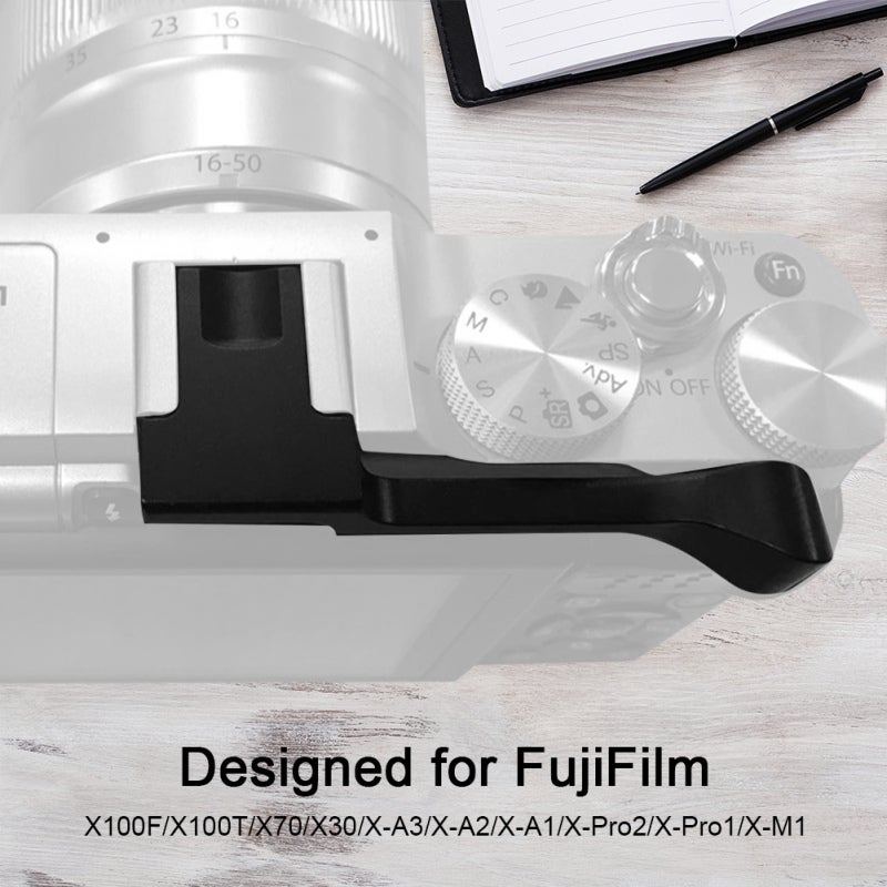 Aluminium Alloy Black Camera Grip Long Handle Accessory for Fujifilm (Black) - Image 4