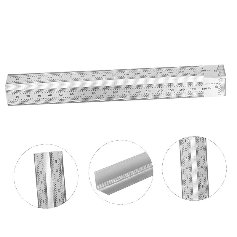 مسطرة علامات النجارة المعدنية متعددة الوظائف أداة قياس النجارة - Image 5