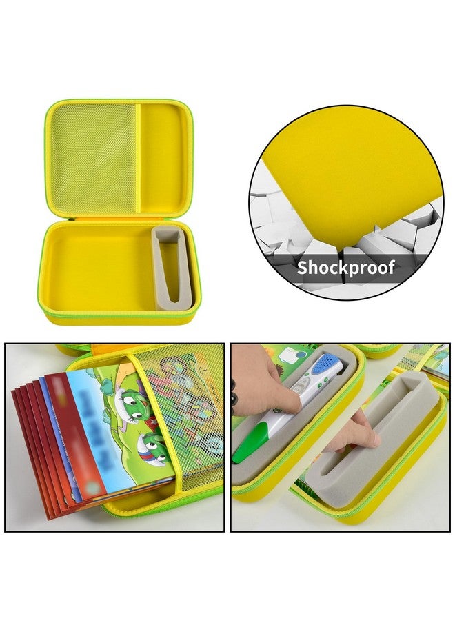 جي دبليز كايس حافظة متوافقة مع نظام Leapfrog لـ Leapstart Go و Leapfrog لـ Leapstart 3D/ لكتاب أنشطة ما قبل الروضة للمستوى 1 و2 و5. حامل حمل للتخزين يناسب كابل USB - أصفر - Image 4