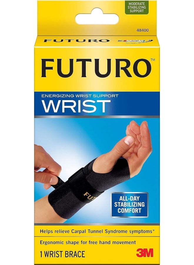 Futuro 48400EN Energizing Wrist Support, S/M, Fits Right Wrists 5 1/2"- 6 3/4", Black - Image 2