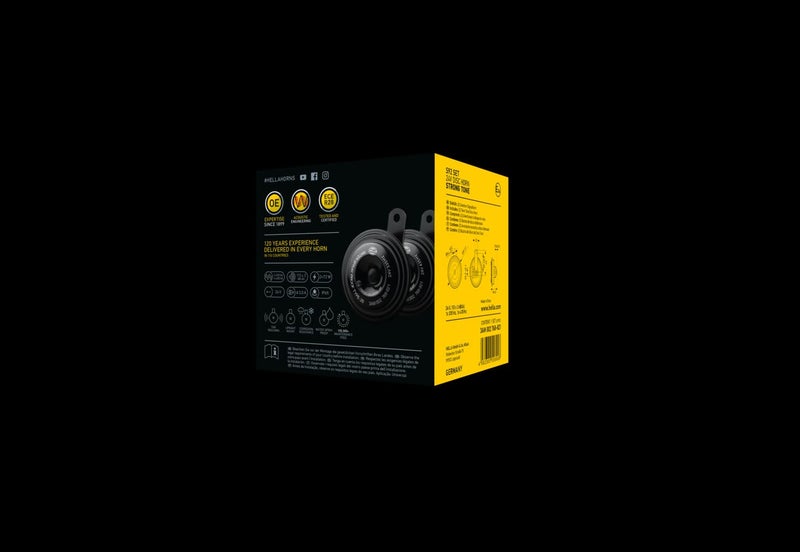 HELLA مجموعة بوق قرص HELLA 002768821 سوداء 92 مم 24 فولت (تناسب عالمي) - Image 4