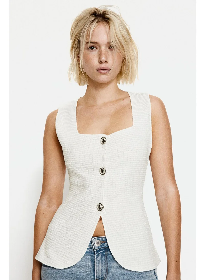 اتش اند ام Textured jersey waistcoat
