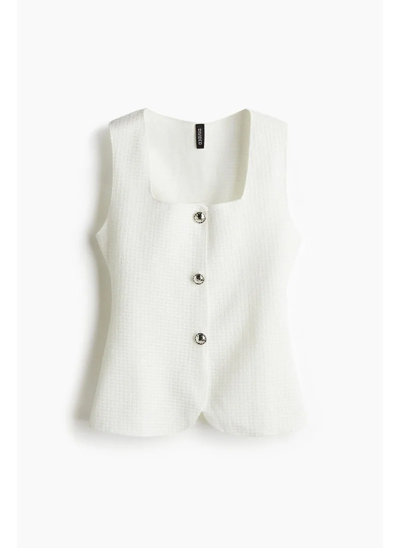 H&M Textured jersey waistcoat