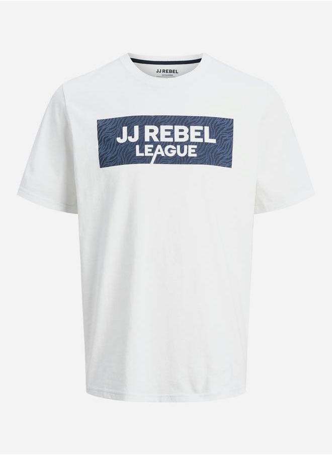JJ Rebel by Jack & Jones Logo Print Crew Neck T-Shirt  - Image 1