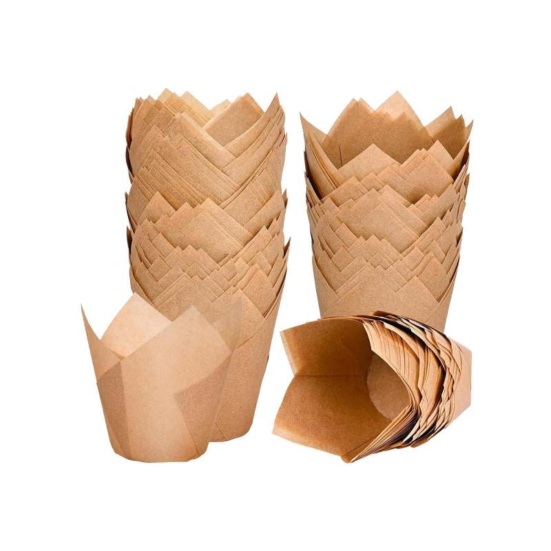 Cupcake Liners 120-Piece Brown Parchment - Heat Resistant To 428°F Non-Stick Baking Cups for Home Kitchen, Wedding, Birthday Party & Baking Projects - Image 4