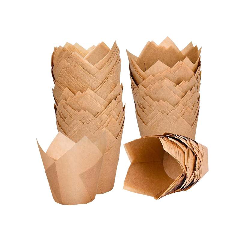 Cupcake Liners 120-Piece Brown Parchment - Heat Resistant To 428°F Non-Stick Baking Cups for Home Kitchen, Wedding, Birthday Party & Baking Projects - Image 5