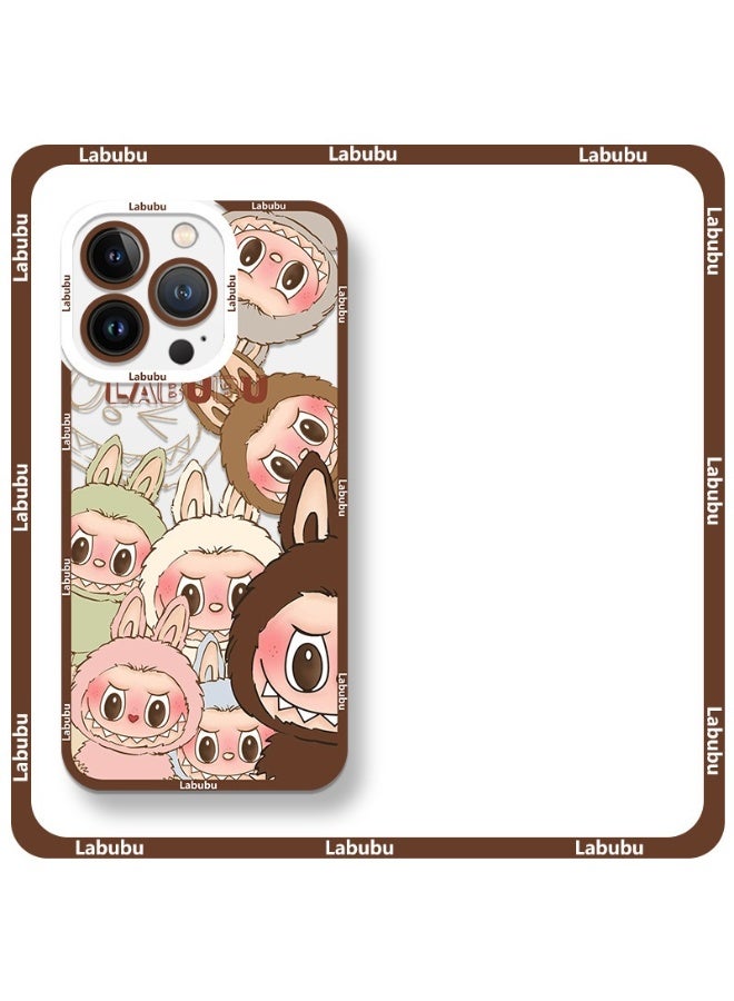 LABUBU Cute labubu Compatible with iPhone Liquid Silicone Case, Full Body Protective Cover, Shockproof, Slim Phone Case for iphone 15 