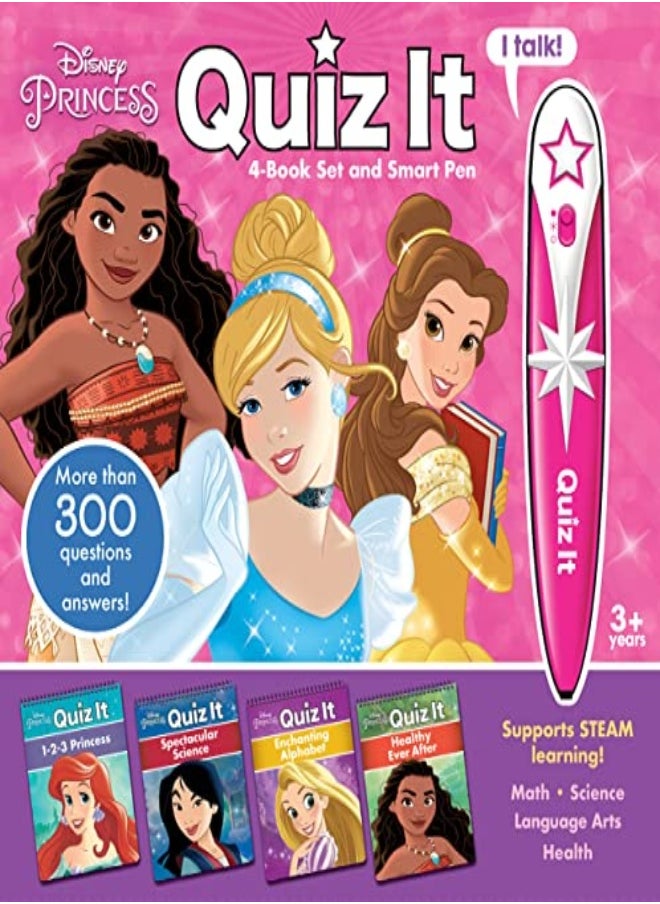 null - Disney Princess Quiz It 4Book Set And Smart Pen - Image 1
