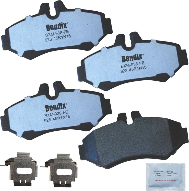Bendix Fleet Metlok MKD928FM Semi-Metallic Rear Brake Pads for Select Models Dodge Sprinter 2500, 3500, Freightliner Mercedes-Benz G55 AMG, G500, G550 - Image 1