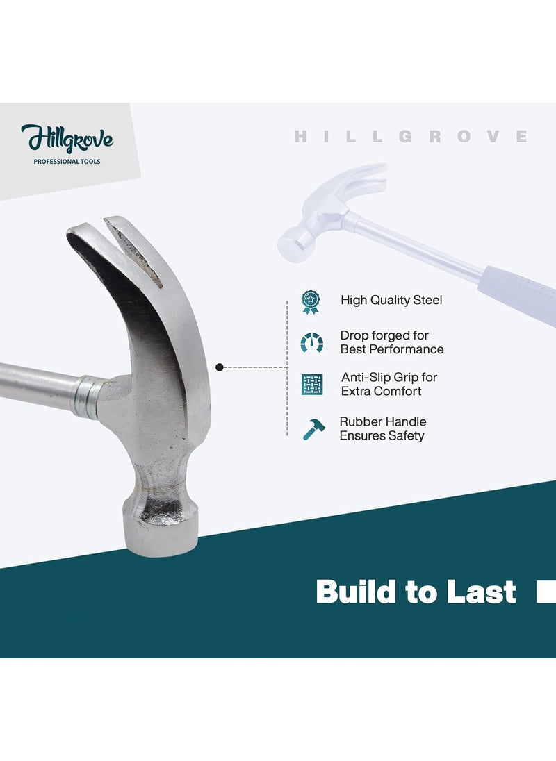 Hillgrove Hillgrove HGCM195M1 High Quality Durable Construction Metalworking Household Rubber Handle Straight Best Claw Hammer with 5in1 Combination Screwdriver and Double Open End Wrench Set  - Image 5