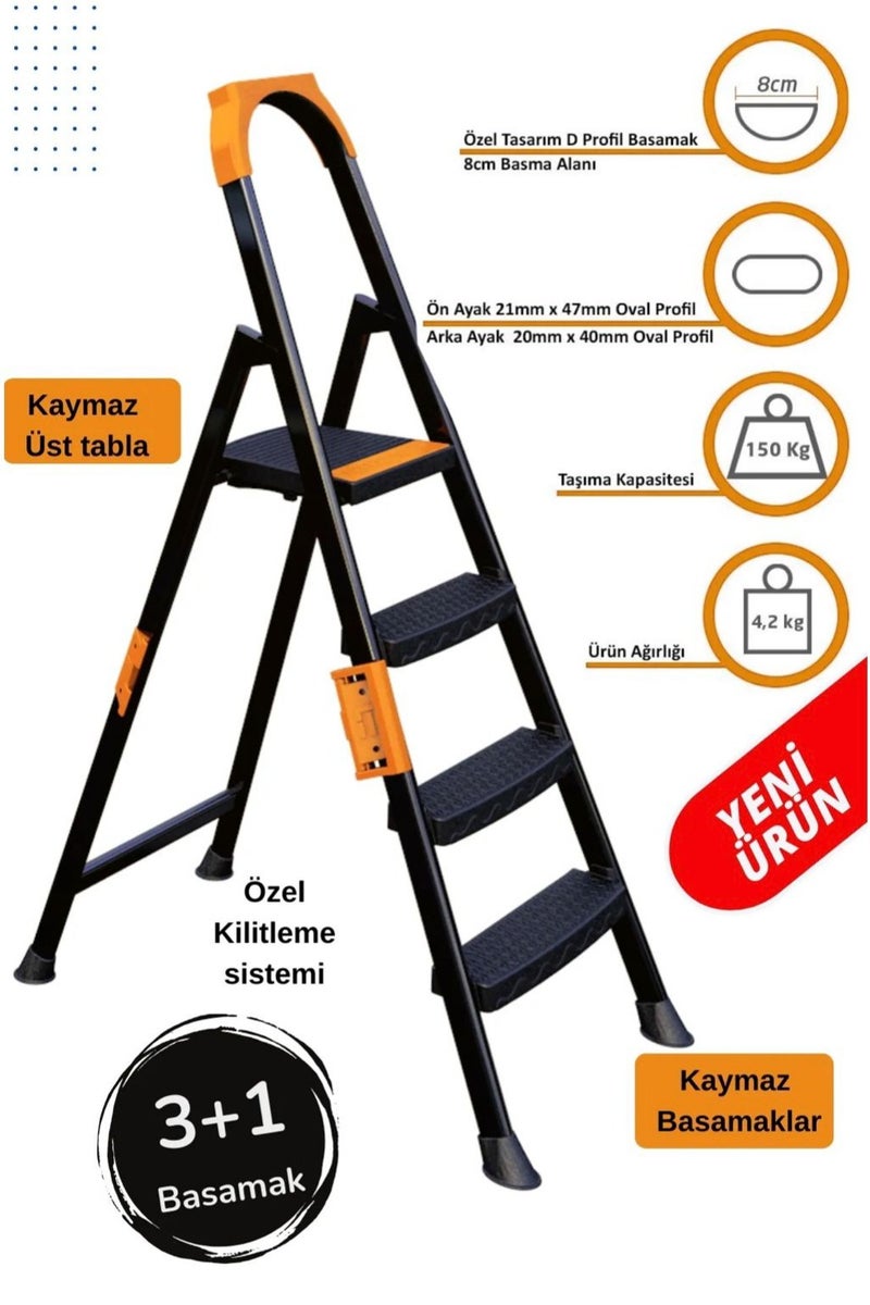 Strong and Stable Ladder – Rustproof Metal Materials and Easy to Store - Image 4