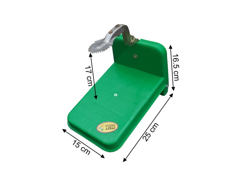 MDT India Table Top Movable Fiber Chirava Thengai Thuruvi Coconut Scraper Grater(Green, Stainless Steel Blade) - Image 5