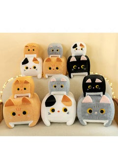 Y&D Square Cat Plush Toy Doll Nap Pillow-White Cat20cm  - Image 3