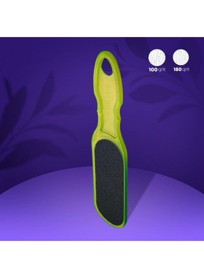 STALEKS 2pcs Plastic Foot File Classic 10 Type 1 100 / 180 Grit - Image 3