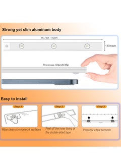 Generic 3 LED wireless lamp with motion sensor under the cabinet, 3 working modes, 3 dimmable colours  - Image 2
