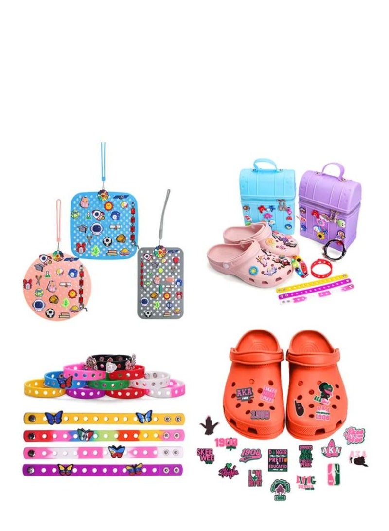 Shoe Decoration Charms, 100 Pcs Random Different Charm for Crocs Hole Buckle Party Favors ​Mini Bracelet Wristband Men Women Kid - Image 3