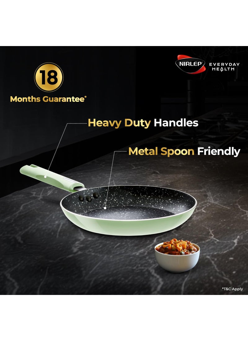 NIRLEP Nirlep NutriHealth Pro Induction Fry Pan 24 I 1.2L I Patented Silver Ion Coating I Metal-Spoon Friendly I Soft Touch Handle I Multi-Purpose Non-Stick Fry Pan I 18M Guarantee  - Image 4