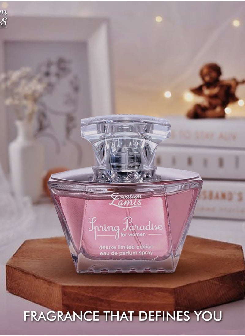 Creation Lamis - Spring Paradise Eau de Parfum For Women 100ml and Creation Lamis Deluxe Roulette Rouge Eau de Parfum Unisex 100ml (Combo Pack) - Image 1