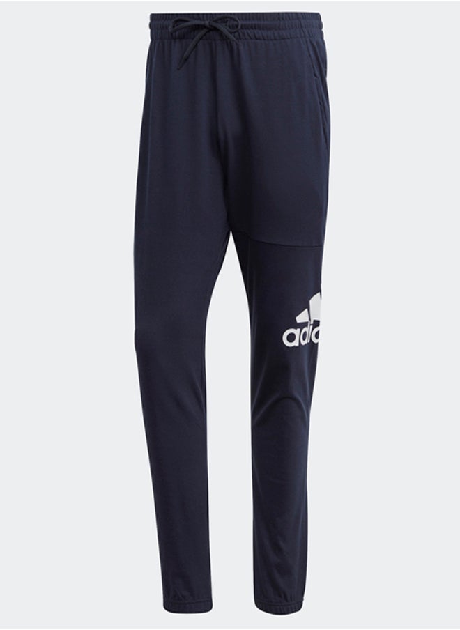 Adidas - Essentials Single Jersey Tapered Badge Of Sport Joggers - Image 1
