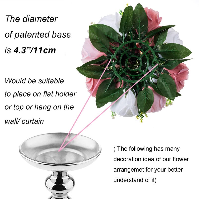 BLOSMON Dusty Rose Flowers Centerpieces: 10 Pieces Pink Roses Artificial Flower Balls for Wedding Dinning Table - Fake Silk Kissing Floral Arrangements for Home Party Event Decor - Image 5