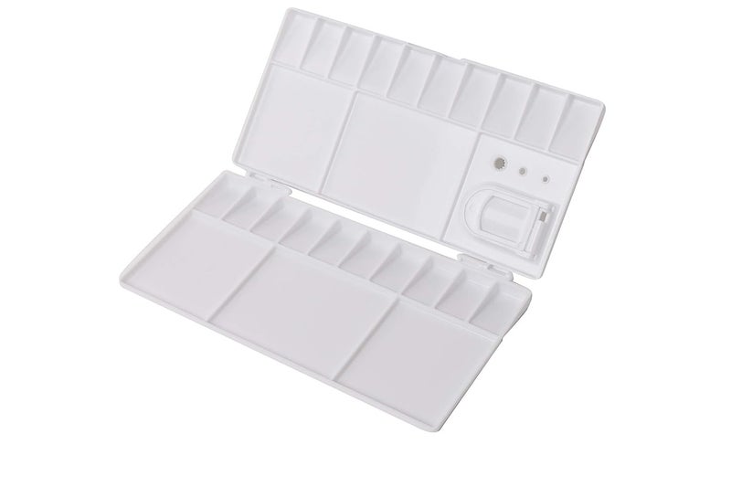 Futurekart Watercolor Palette Folding Paint Tray Plastic Painting Pallet with 25 Compartments White - Image 4