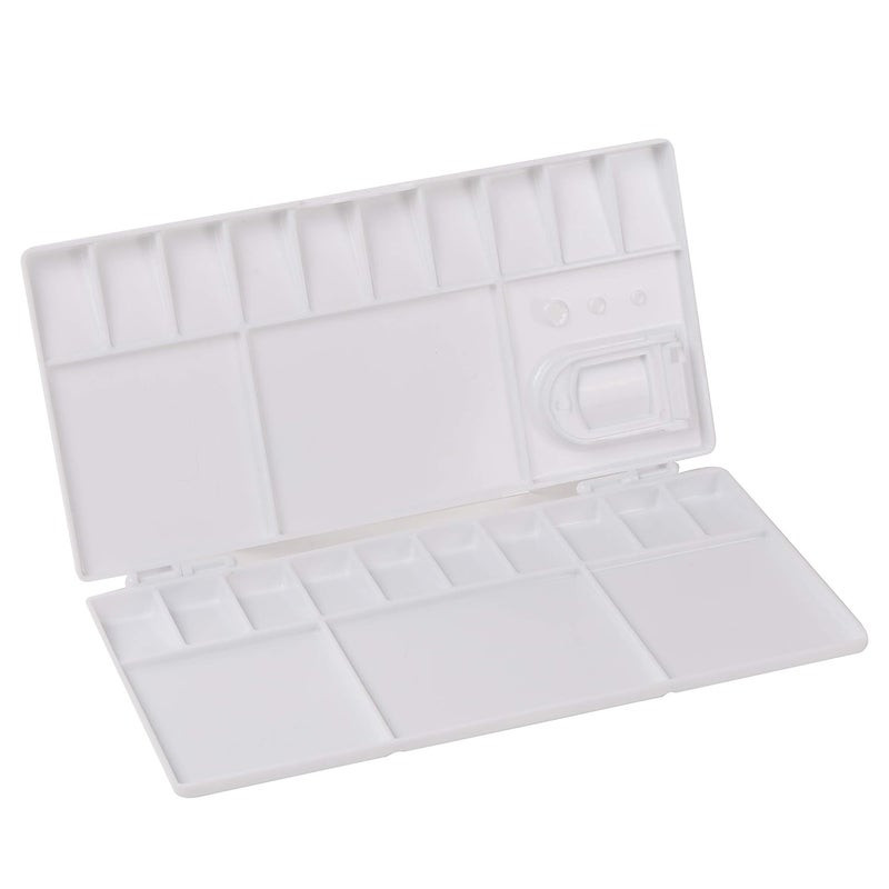 Futurekart Watercolor Palette Folding Paint Tray Plastic Painting Pallet with 25 Compartments White - Image 3