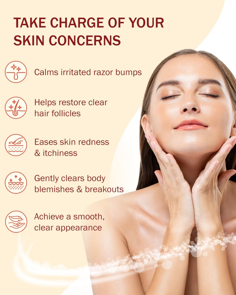 e70 Folliculitis Treatment 2% BHA Body Spray - Salicylic Acid with Tea Tree Oil & Aloe Vera - Spray Moisturizer for Dry Skin, Clogged Pores & Irritation by Made in USA, 4 fl. oz - Image 4