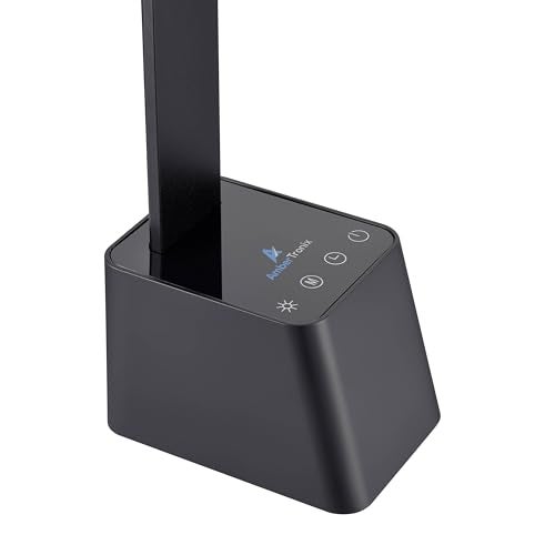 Ambertronix Minimalist LED Desk Lamp, 5 Lighting Modes, USB Charging Port, Aluminum Arms, Portable, Dimmable, Touch Control, Auto Timer, Power Adapter (5V2A) Required and Included. - Image 2