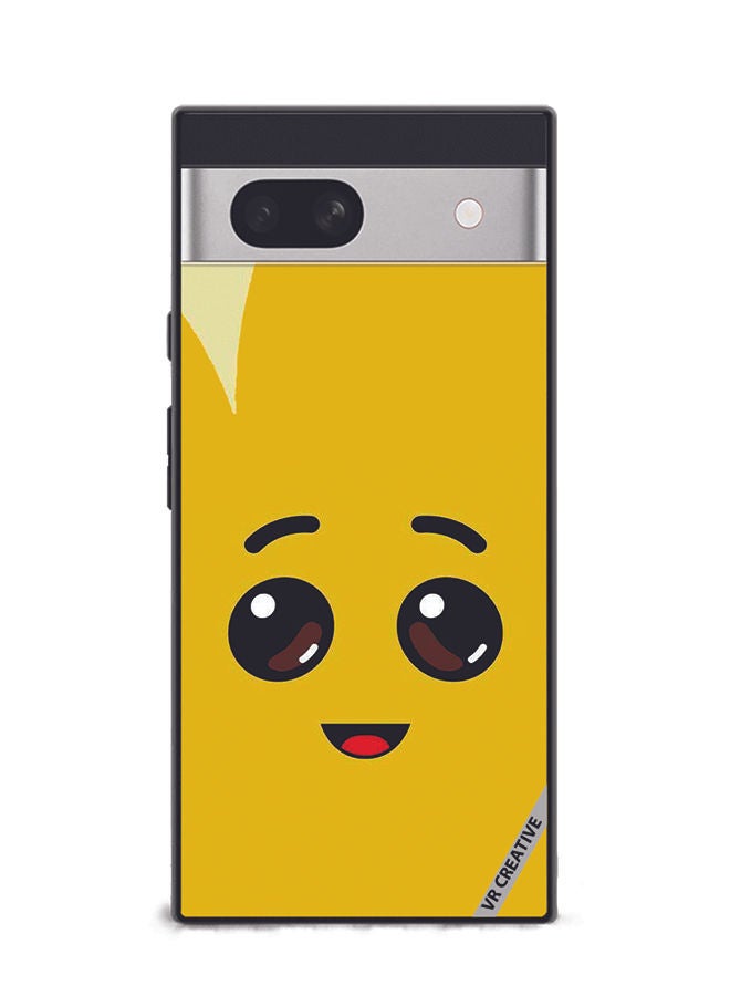 VR CREATIVE Protective Case Cover For Google Pixel 7a Banana Smiley Design Multicolour - Image 1