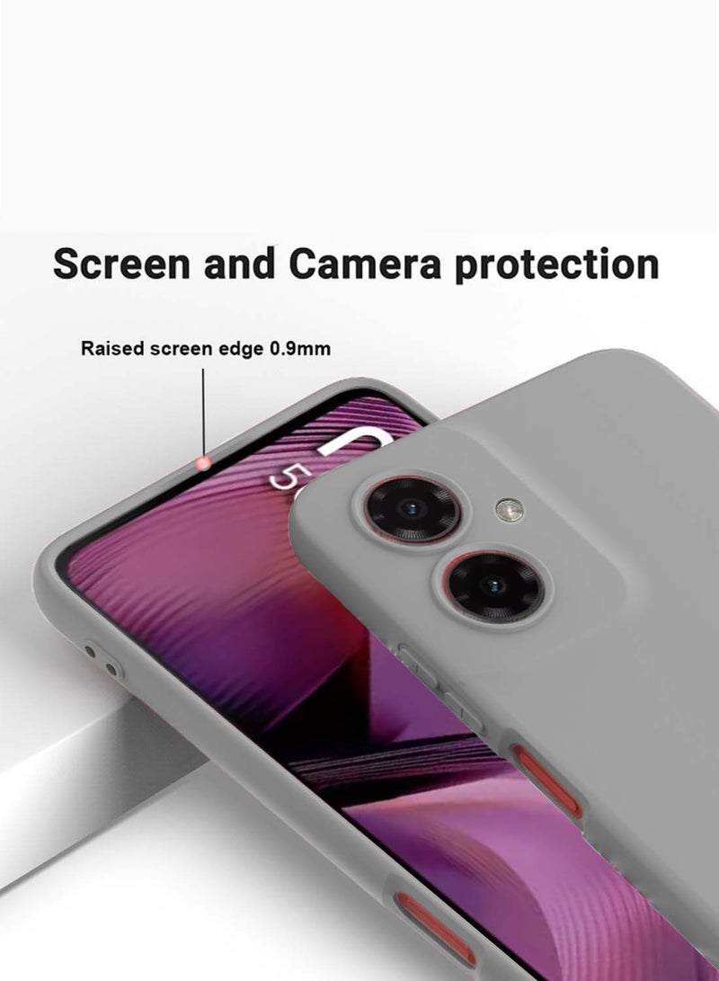 Wtech Motorola Moto G55 5G 2024 Premium Soft Liquid Silicone Case Cover - Grey - Image 2
