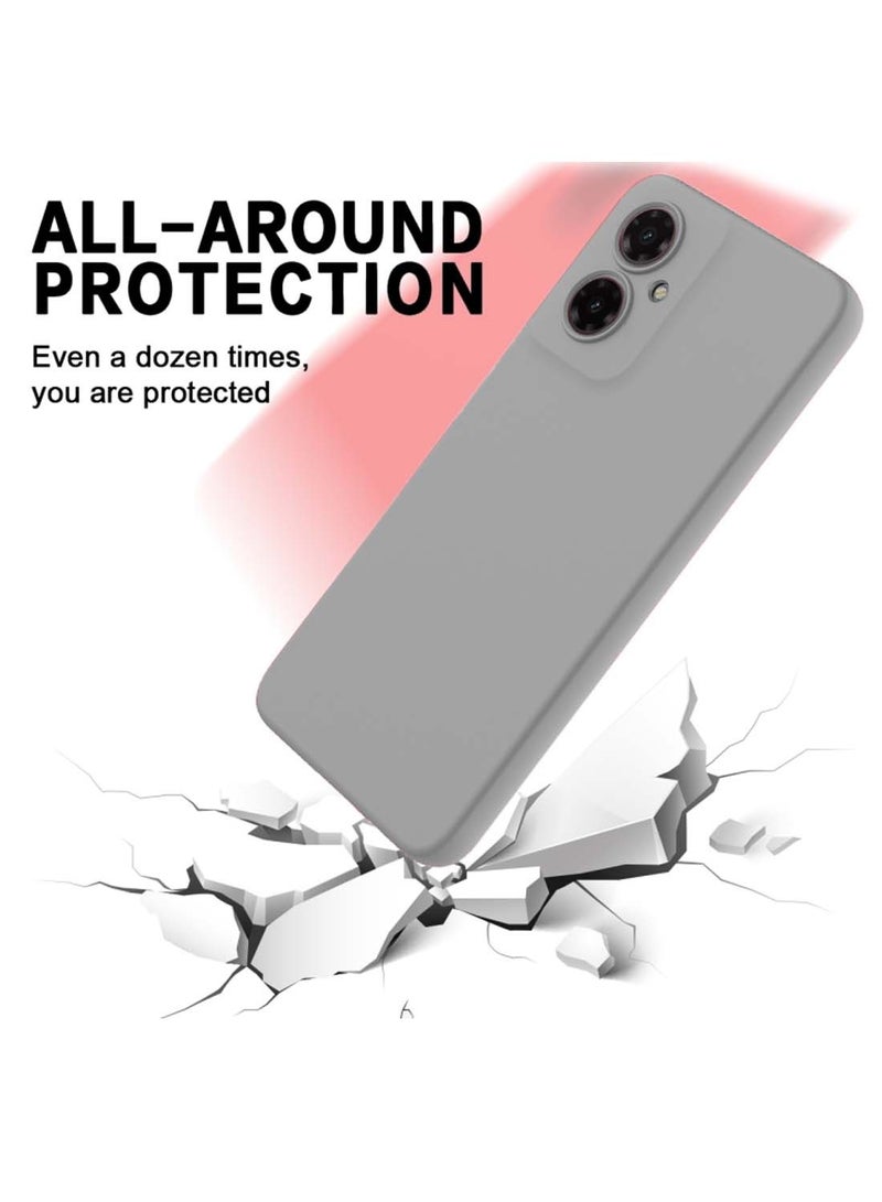 Wtech Motorola Moto G55 5G 2024 Premium Soft Liquid Silicone Case Cover - Grey - Image 3