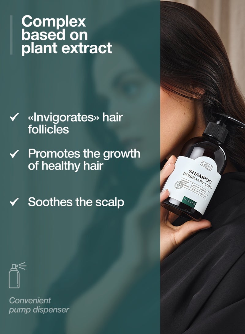 Tashe Rosemary Hair Shampoo with Hydrolyzed Collagen for Growth & Root Volume, 300 ml  - Image 3