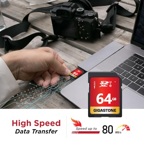GIGASTONE 64GB SD Card UHS-I U1 Class 10 SDXC Memory Card High Speed Full HD Video Canon Kodak Olympus Digital Camera - Image 3