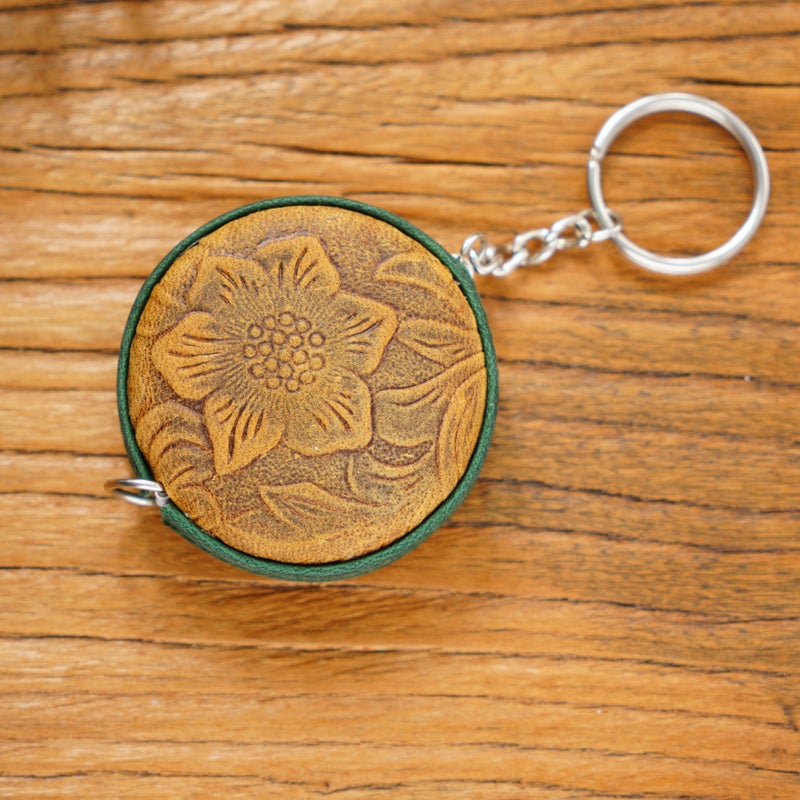Crazy Horse Leather Handmade Mini Tape Top Layer Cowhide Pull Ruler Vintage Measuring Clothing Pull Ruler Leather Pendant Tape - Image 1