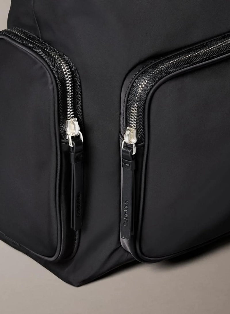 CALVIN KLEIN Soft Satin Nylon Satchel Handbag - Image 4
