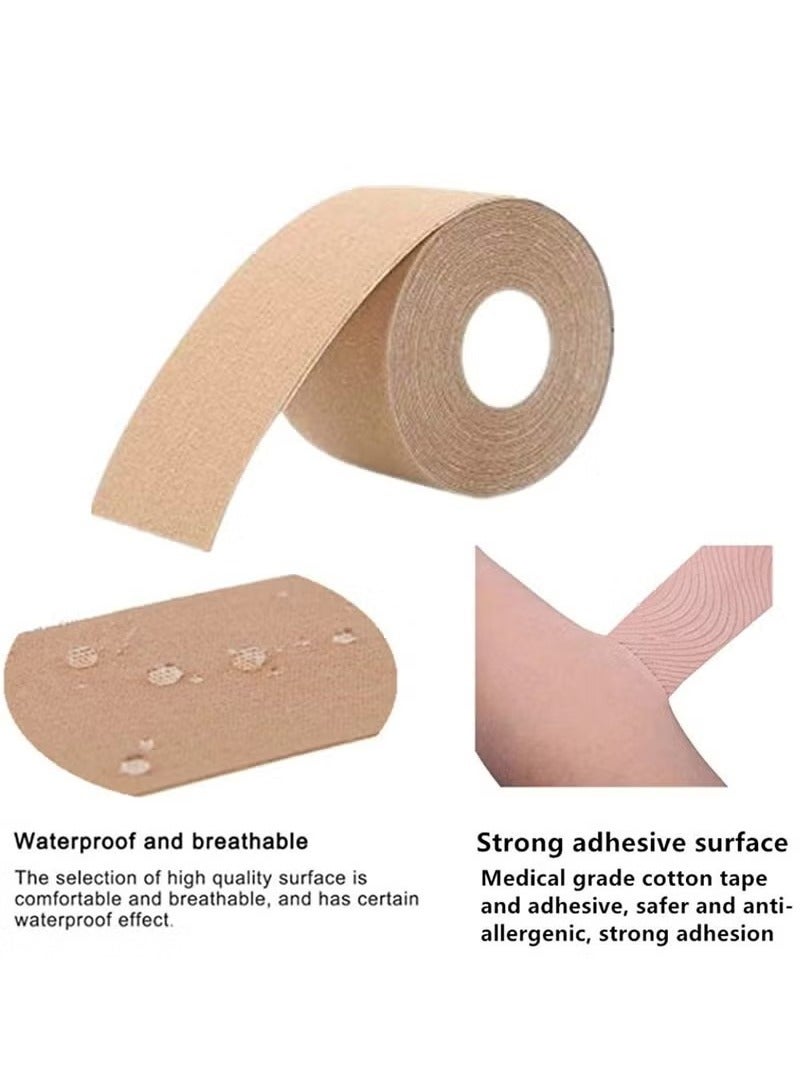 Body Lifting Tape Bar Cover 5cm*5m and 10-Piece Disposable Round Cover Push up Adhesive Bra - Image 2