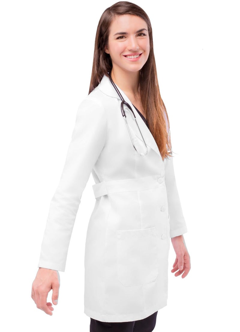 Adar Uniforms, Universal Lab Coats for Women - Belted 33" Lab Coat - 2817 - White - L - Image 4