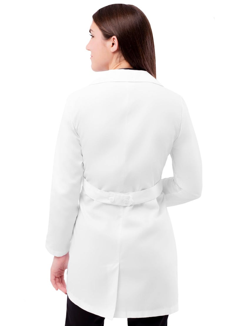 Adar Uniforms, Universal Lab Coats for Women - Belted 33" Lab Coat - 2817 - White - L - Image 3
