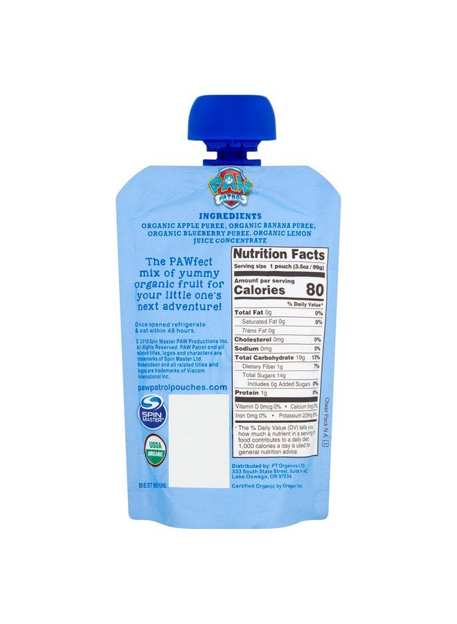 pumpkin tree Paw Patrol Bold Blueberry Organic Mixed Fruit Squeeze Pouch, 3.5 Ounce (Pack of 10) - Image 2