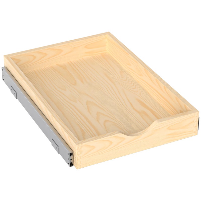 ZOINLIY Wooden Pull Out Cabinet Organizer, Slide Out Drawer for Kitchen Organizers and Storage, Soft Close, Heavy Duty, Fully Expandable - Image 1