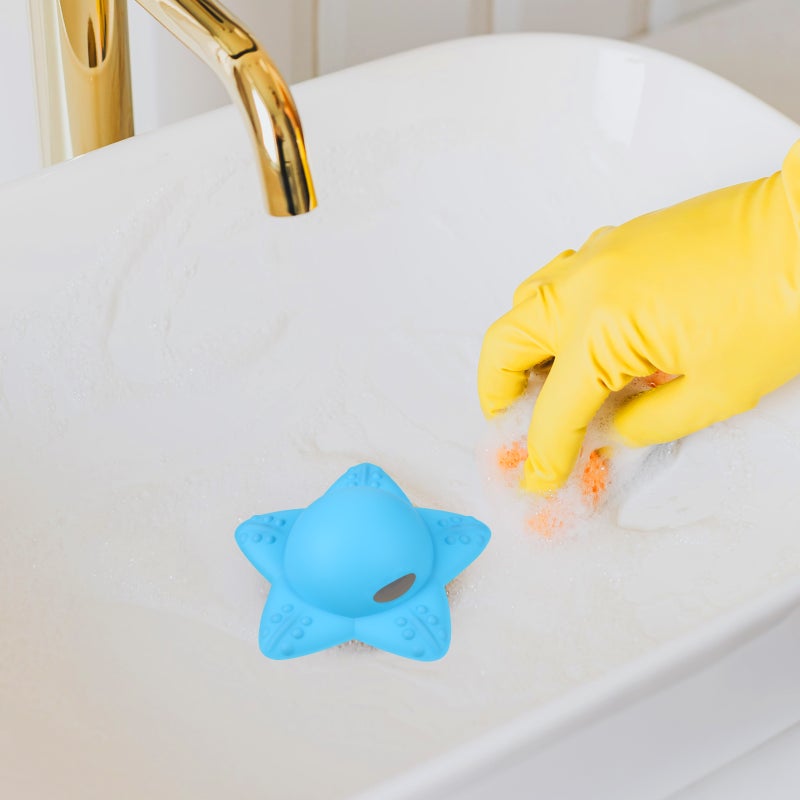 🚽 غطاء مصرف دش من السيليكون مع سدادة حوض مرنة ومزودة بأكواب شفط قوية للحمامات - Image 2