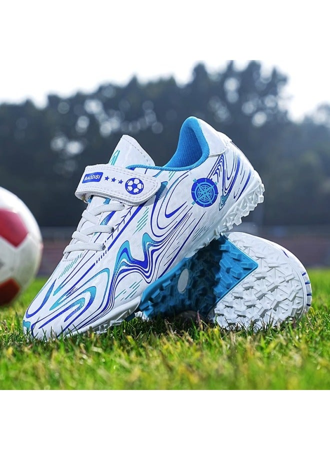 White Moon M630 1 Broken Nails Messi Children's Football Shoes Crushed Nails Sneaker Velcro Pupil Training Shoes Boys Long Nails