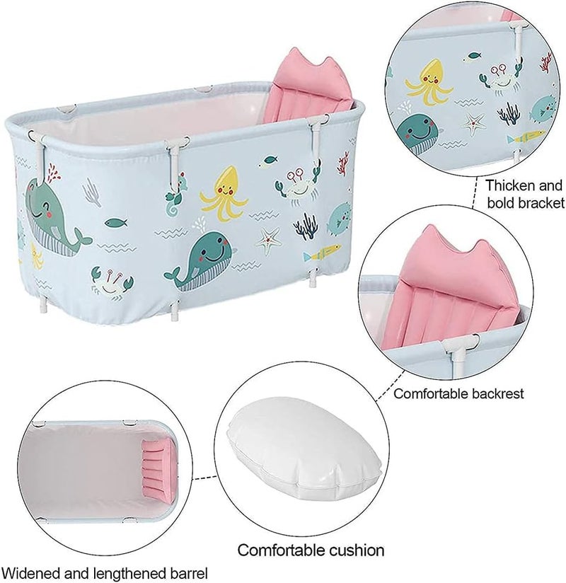 Clefairy Portable Foldable Bathtub for Adults, Freestanding Soaking Shower, Hot & Cold Bath for Home Spa - Image 4