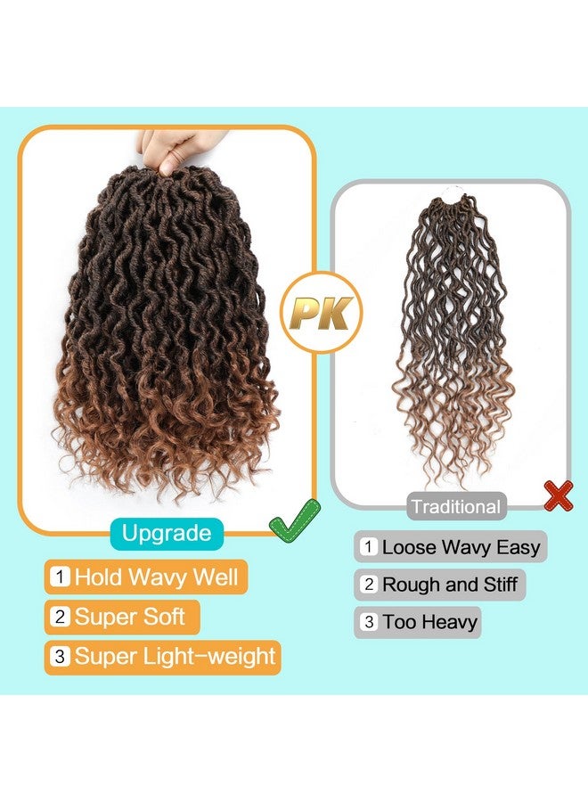 كاريدا خصلات شعر كروشيه Goddess Locs بطول 12 بوصة، 8 عبوات من خصلات شعر كروشيه Faux Locs للنساء ذوات البشرة السوداء، خصلات شعر كروشيه مسبقة التشكيل بأطراف مجعدة (12 بوصة (عبوة من 8 قطع)، T30#) - Image 2