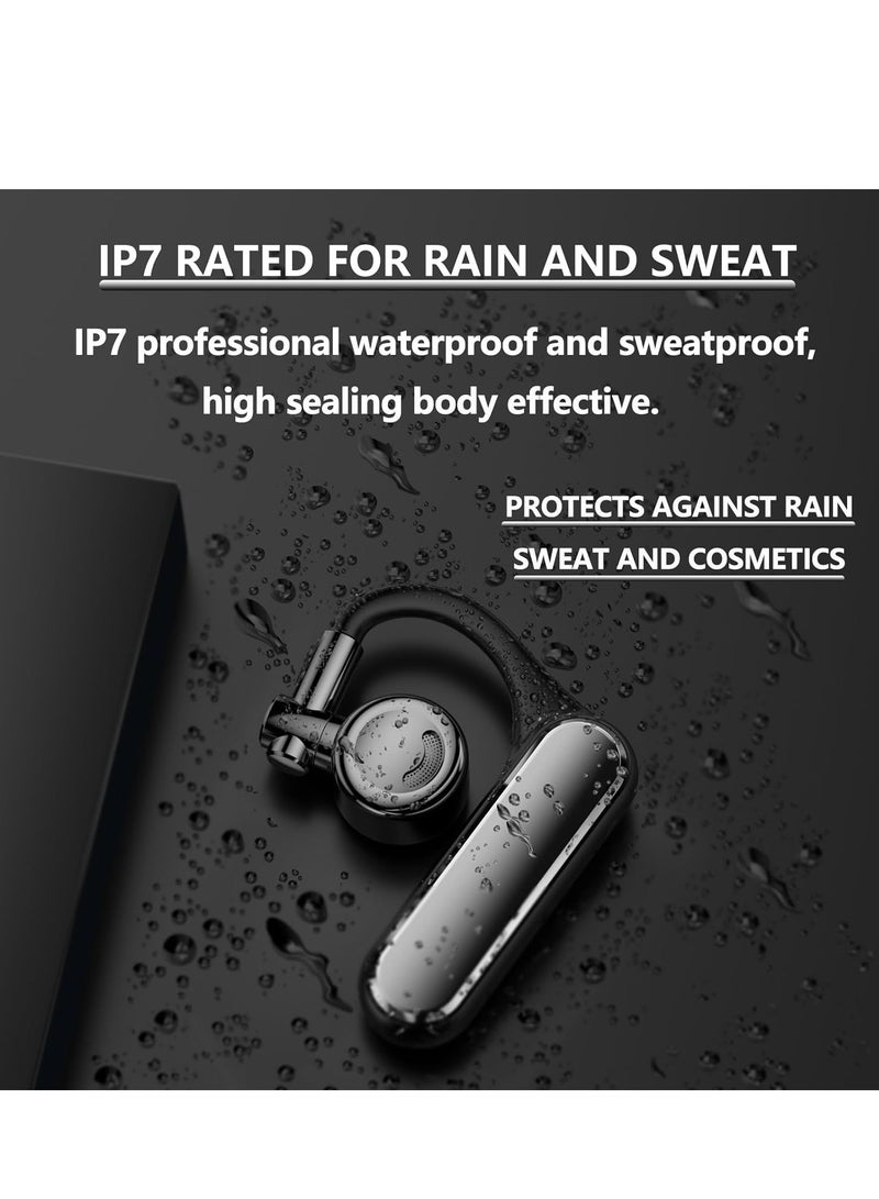 Captaintech Bluetooth earpiece V5.4 Single Ear Bluetooth Headset, with Noise Cancellation and Microphone Compatible, Talk time of 35 Hours Bluetooth Phone Headset, Available for iPhone and Android. (Z8) - Image 4