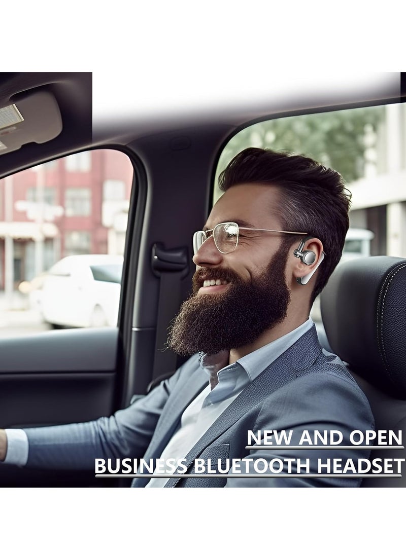 Captaintech Bluetooth earpiece V5.4 Single Ear Bluetooth Headset, with Noise Cancellation and Microphone Compatible, Talk time of 35 Hours Bluetooth Phone Headset, Available for iPhone and Android. (Z8) - Image 2